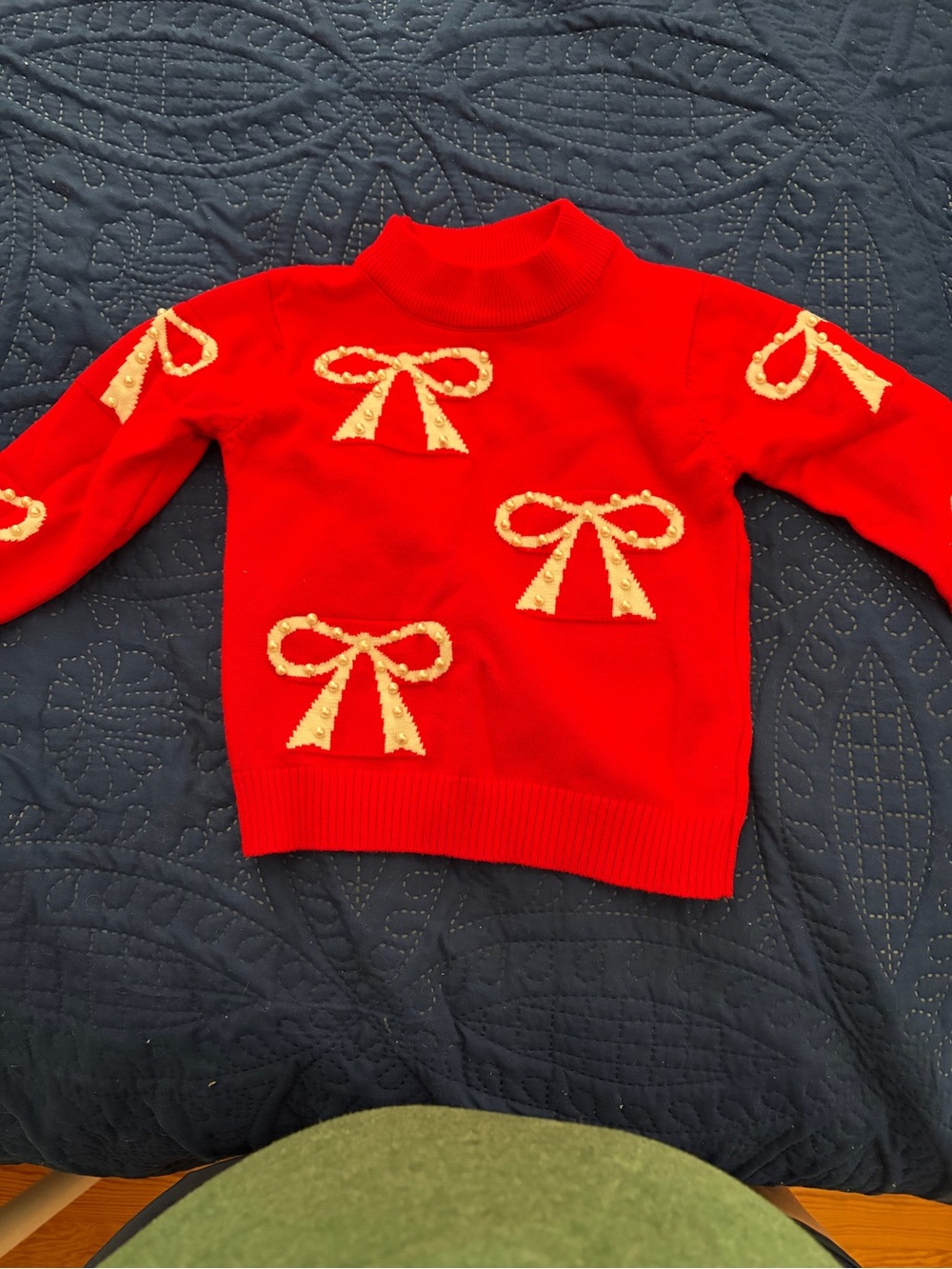 Red Sweater with white bows